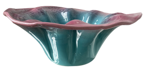 Blue and Pink Ceramic Dish, 1970s