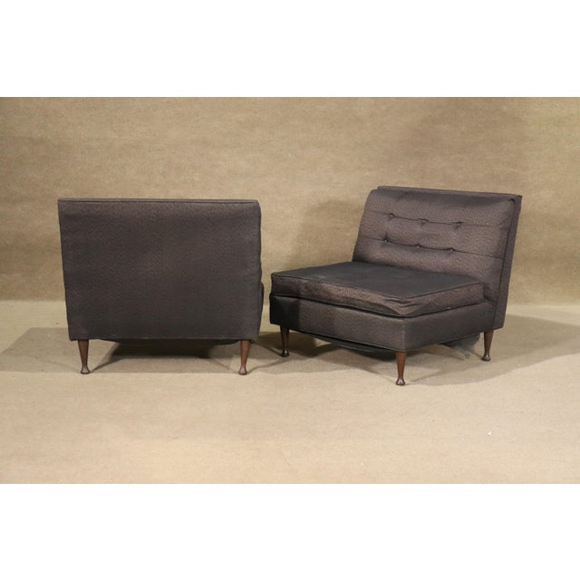 Mid-Century Modern Mid 20th Century Mid-Century Slipper Chairs - 2 Pieces For Sale - Image 3 of 10