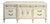 1970s Thomasville Dresser Credenza Newly Refinished in White With Gold Details For Sale