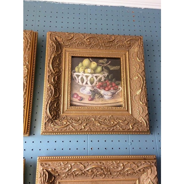 1990s Vintage Fruit Prints, Set of Four Prints, Framed Wall Art For Sale - Image 5 of 5