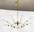 Mid-Century Modern 1960s Mid-Century Modern Attributed to Stilnovo Large 8 Arm Modernist Brass Chandelier For Sale - Image 3 of 16