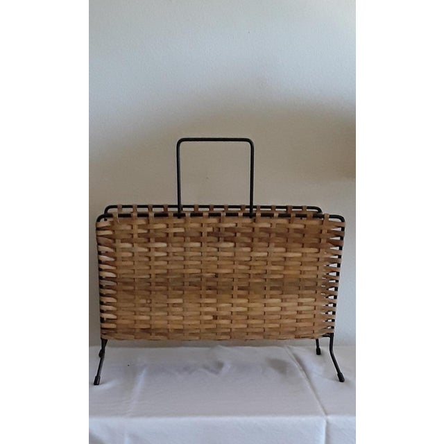 Vintage Newspaper Stand with Black Revered Wire Frame, 1970s, in Good conditions. Designed 1970 to 1979