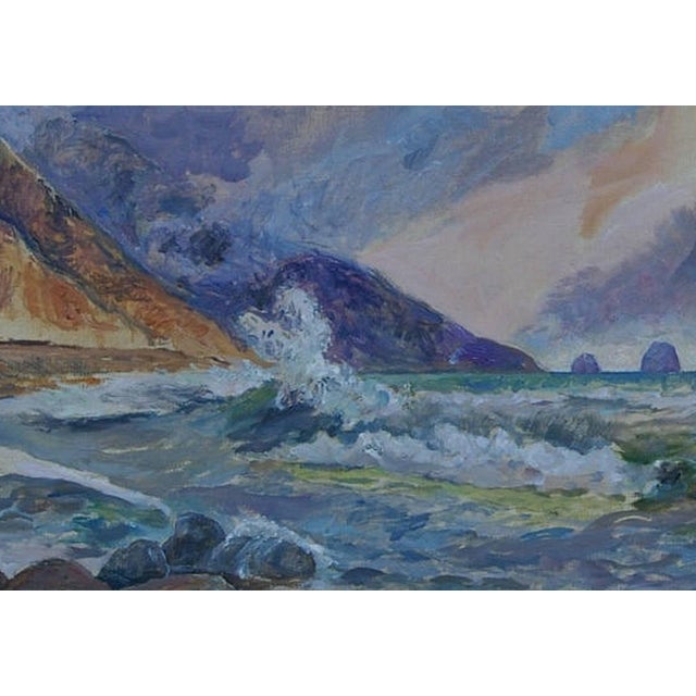 Original Seascape Oil Painting, Soviet Ukrainian Art, 1978 70-100 For Sale - Image 4 of 6