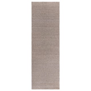 Modern Solid Brown Wool Runner by Doris Lelie Blau For Sale
