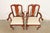 1970s Henkel Harris Queen Anne Solid Cherry Wood Armchairs, Pair For Sale - Image 5 of 14