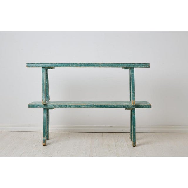 Antique Folk Art Pine Benches with Rococo Style Legs, 1860, Set of 2 For Sale - Image 6 of 10