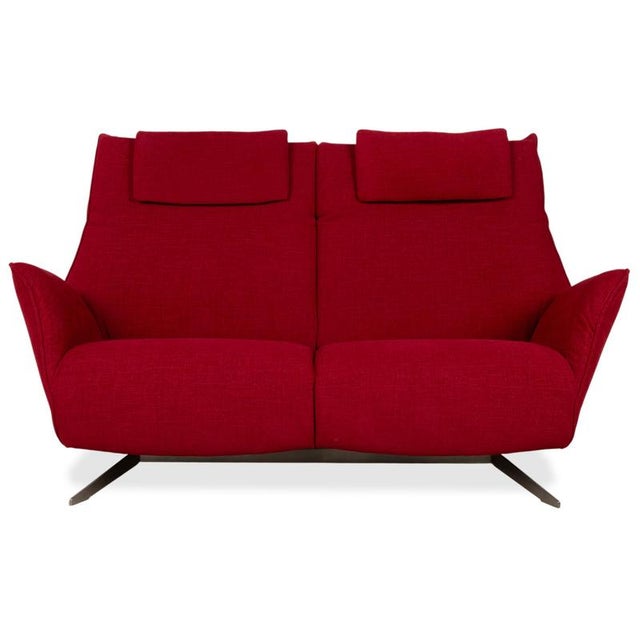 Evita Fabric Two-Seater Red Sofa from Koinor For Sale - Image 13 of 13