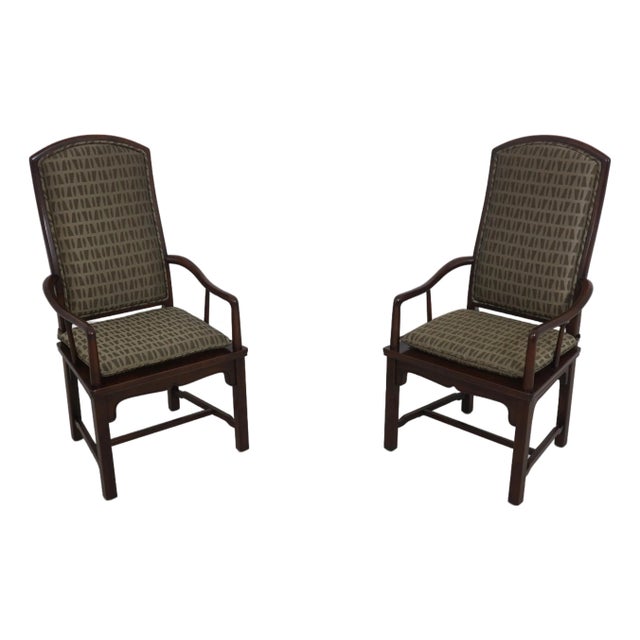 Pair Henredon Asian Modern Dining Room Chairs For Sale
