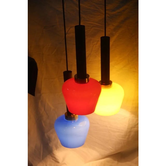 Italian Brass Chandelier from Vistosi, 1950s For Sale - Image 6 of 10