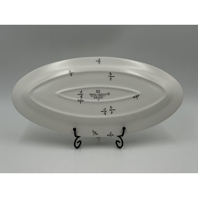 Metal 1980s Emilia Castillo Taxco Porcelain & Pure Silver Hummingbird Serving Platter For Sale - Image 7 of 18