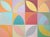 2026, Art Deco Motifs, Florida Flora, Bauhaus Painting on Canvas, Vivid Tones Palette, Mosaic by Natalia Roman For Sale