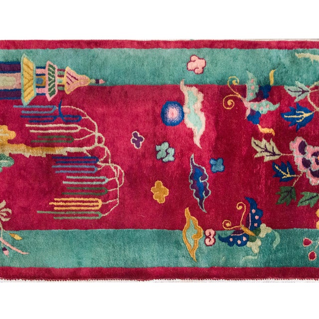 1920s Early 20th Century Chinese Art Deco Rug For Sale - Image 5 of 15