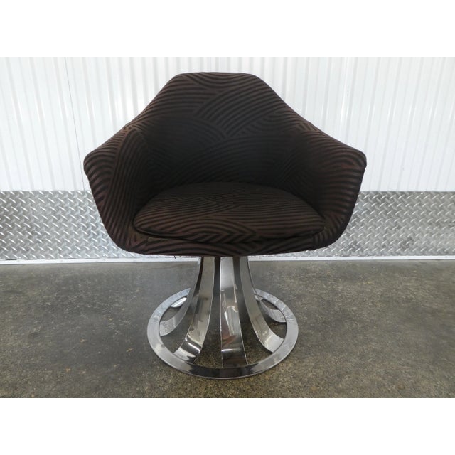 1970's Mod Woodard Style Tulip Office Chair For Sale - Image 9 of 9