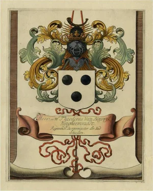 Coat of Arms of Theodorus Van Bleiswijk, Netherlands, 1680s, Paper