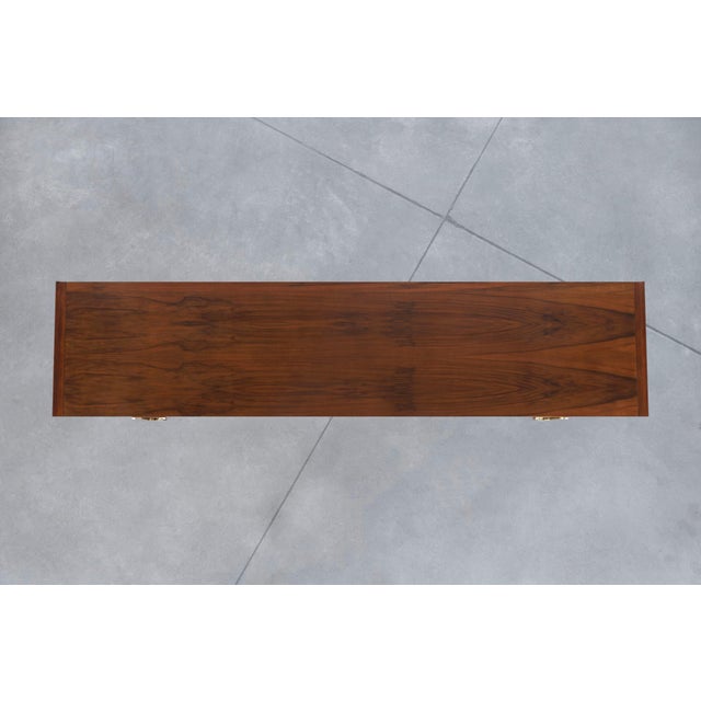 Vintage Walnut Tambour Door Credenza by Bert England for John Widdicomb For Sale - Image 13 of 15