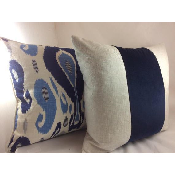 Duralee Pillow In John Robshaw Fazil In Blue Pillows A Pair