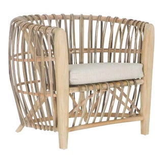 Binah Sanded Rattan Tub Chair Natural Color For Sale