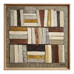Quiet Structure, Contemporary, Abstract Library, Framed by Sophie Dumont