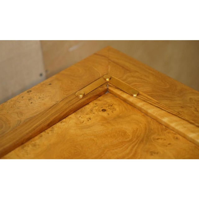 Large Burr Walnut Chest Trunk with Hidden Bottom Storage For Sale - Image 11 of 18