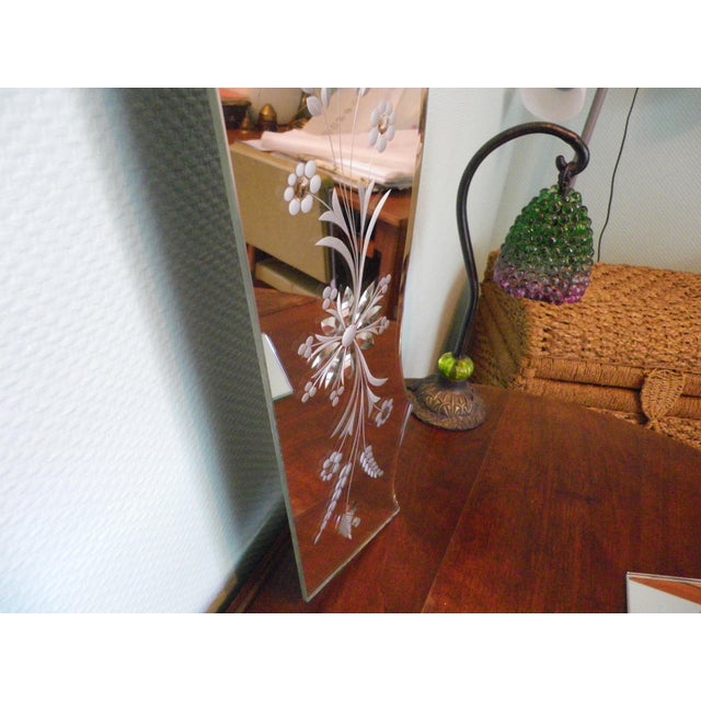 1970s Engraved Venetian-Style Wall Mirrors, 1970s, Set of 2 For Sale - Image 5 of 12