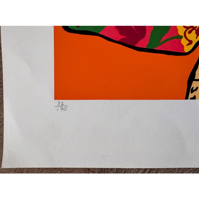 Paper Original Signed Hunt Slonem Serigraph Pillow Jungle For Sale - Image 7 of 14