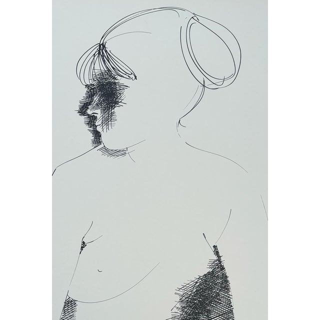 Karl schmidt-rottluff (1913-1995) nude "in memoriam karl amadeus hartmann" original lithograph from the portfolio "epitaph...