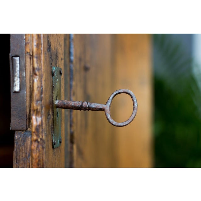 Antique Rustic Baltic Pine Armoire, 1862 For Sale - Image 11 of 18