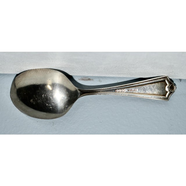 Vintage Sterling Silver Traditional Style Child's Spoon For Sale - Image 9 of 10