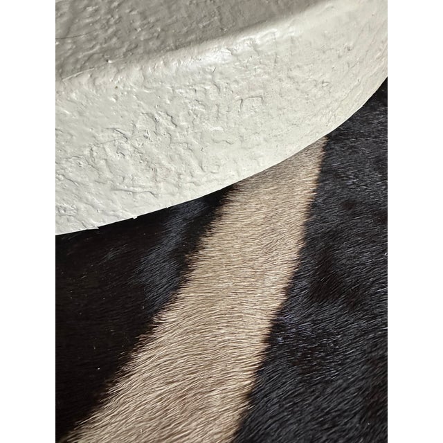 Wood Vintage Plaster Eye Mirror For Sale - Image 7 of 11