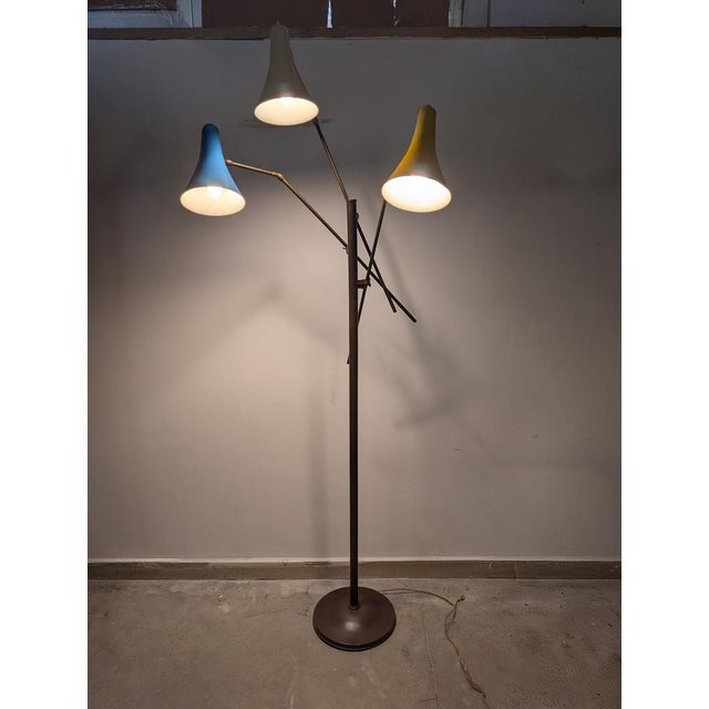 Mid-Century Modern Three-Arm Floor Lamp, 1950s For Sale - Image 10 of 11