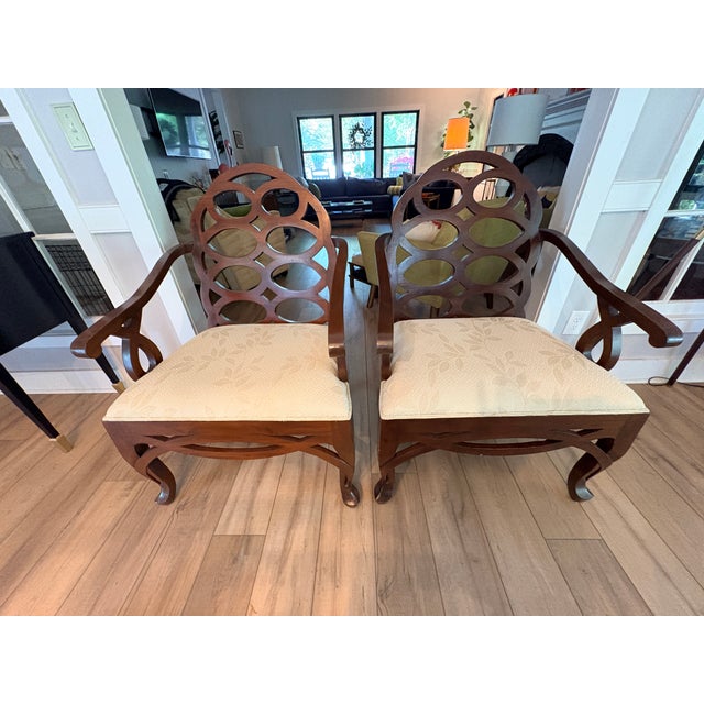 Frances Elkins Francis Elkin Style Loop Chairs, Hollywood Regency, 1980s For Sale - Image 4 of 9