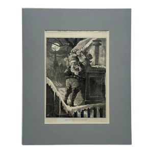 Santa Claus Original Engraving, 1870