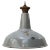 Vintage Industrial British Gray Enamel Pendant Lamp For Sale