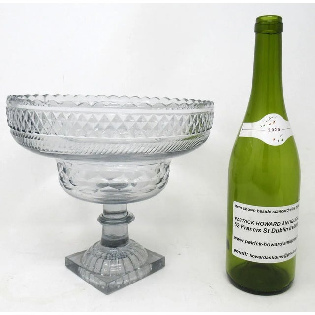 Antique Irish Tipperary Waterford Glass Cut Crystal Georgian Centerpiece Bowl For Sale - Image 12 of 13