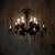 Spanish Revival Huge 1920s Spanish Revival Style 6 Arm 12 Candelabra Charcoal Wrought Iron Pendant Chandeliers For Sale - Image 3 of 6