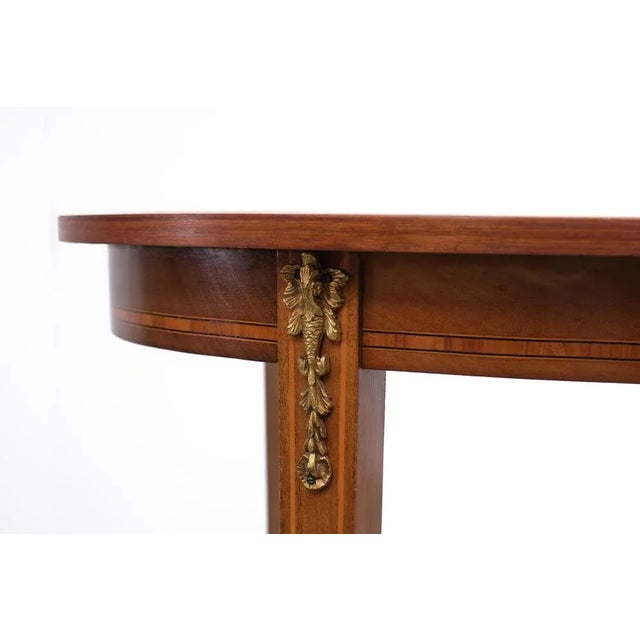 Brown Antique Oval France Center Table, 1870s For Sale - Image 8 of 10