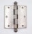 Traditional Vintage Classic 3.5 X 3.5 In. Brushed Steel Butt Door Hinge For Sale - Image 3 of 5