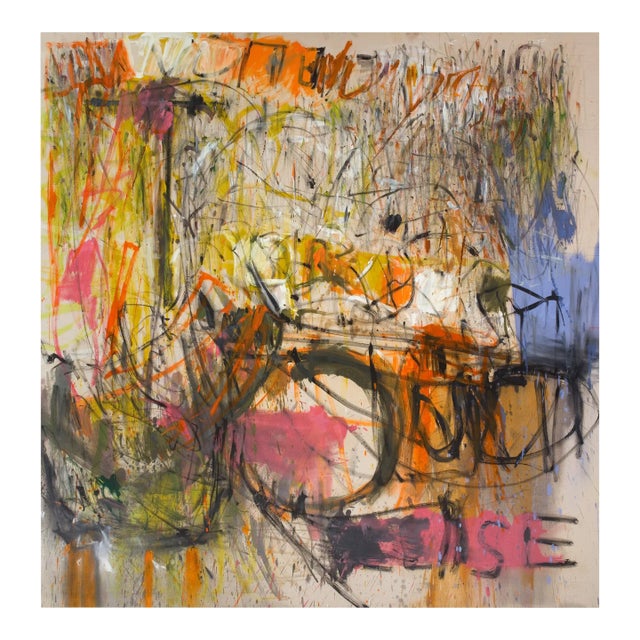 Contemporary Abstract Oil on Canvas "Pleaser" by Karl Bielik For Sale