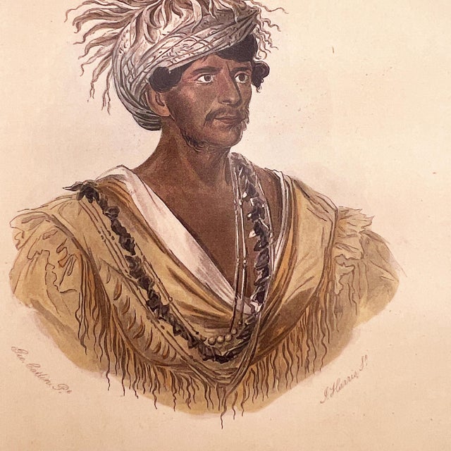 Reproduction Print “Tuch-Ee, a Cherokee War Chief” by S. Howitt, 1855 For Sale In Oklahoma City - Image 6 of 12