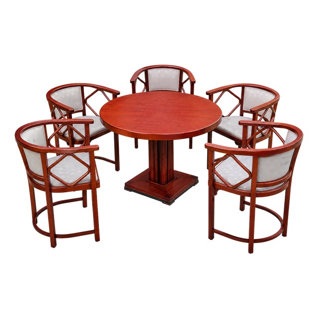 Fledermaus Dining Set in the style of Josef Hoffmann for Thonet, Vienna, 1987, Set of 6 For Sale