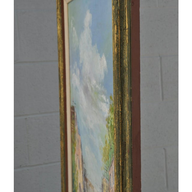 Impressionist Mid 20th Century California Town Scene Oil Painting by Ruby Dobesh, Framed For Sale - Image 3 of 12