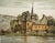 Roger Hebbelinck Hand Signed Vintage Aquatint Etching European Building For Sale - Image 4 of 8