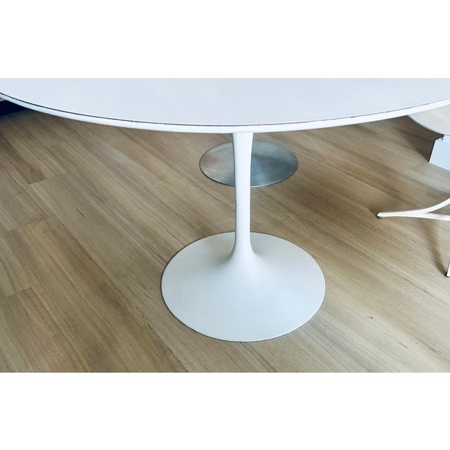 Wood Authentic Eero Saarinen Knoll Round Tulip Table Mid Century Modern Vintage For Sale - Image 7 of 8