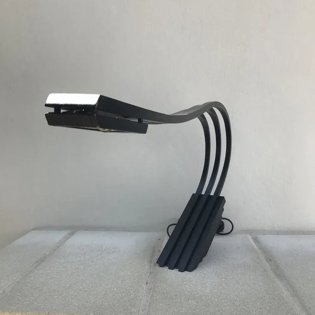 Wood Black Stained Bentwood Wave Lamp from AB Design, 1980s For Sale - Image 7 of 7