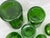 Vintage Apothecary Jar Set Green Glass Belgium For Sale - Image 12 of 13