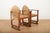 Brown Arts and Crafts Oak Armchairs with Velour Upholstery, Set of 2 For Sale - Image 8 of 13