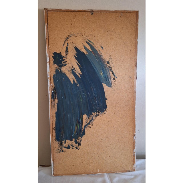 Klaila, Floral Still Life with Delphiniums, Lilies and Mallow, 1970s, Oil Painting on Chipboard, Framed For Sale - Image 4 of 5