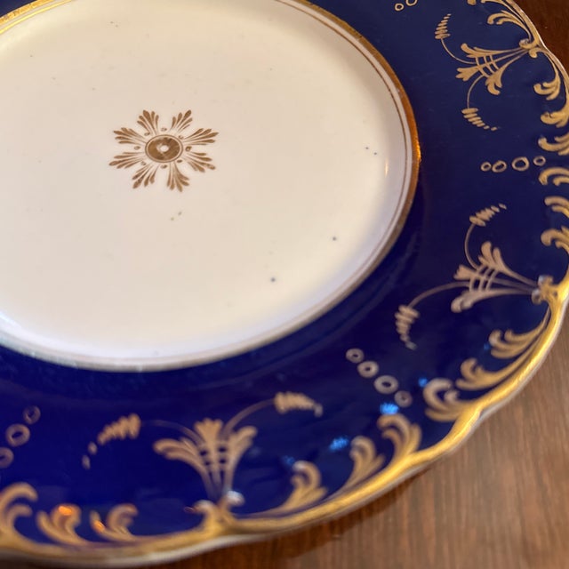 English Early Cobalt Gilt Plate For Sale - Image 3 of 5