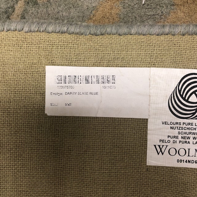 Pottery Barn HandTufted Wool "Darby" Slate Blue Area Rug 5' x 8