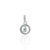Contemporary Dainty Floating Emerald Open Circle Pendant for Her in 925 Silver For Sale - Image 3 of 12